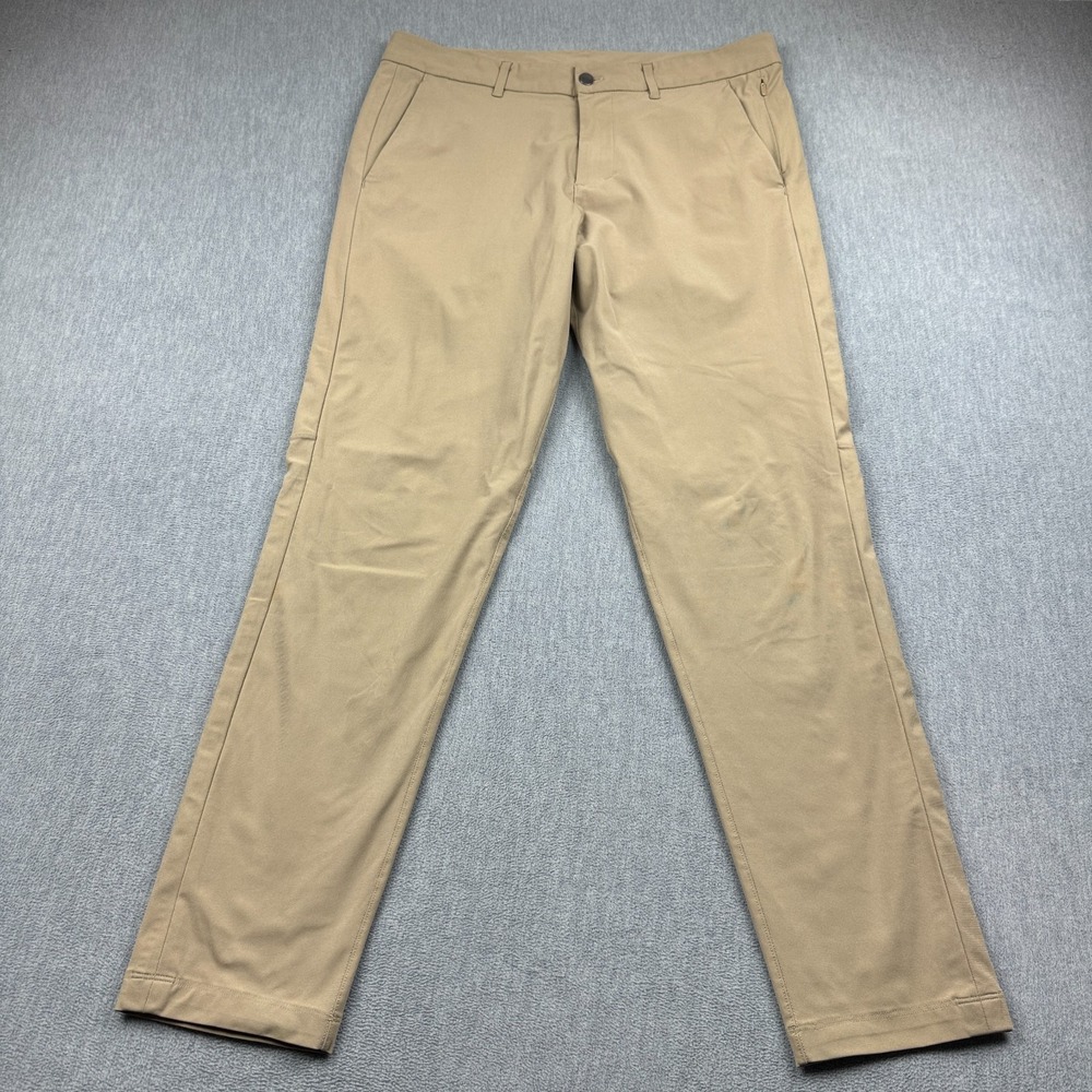Lululemon Pants Mens 34x31 Beige Commission Slim Warpstreme Athletic Athleisure